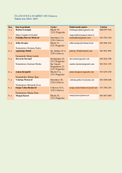 SEZNAM predstavnikov v Svetu staršev v šolskem letu 2014/2015