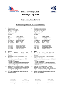 Razpis Pokal Slovenije 2015