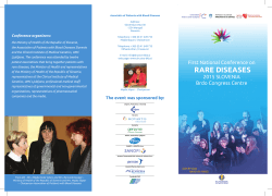 First national conference on rare diseases 2015 Slovenia