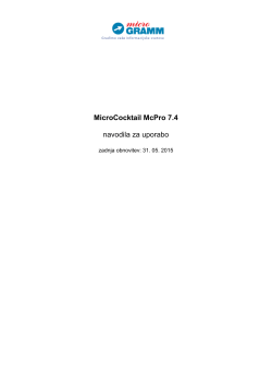 MicroCocktail McPro 7.4 navodila za uporabo