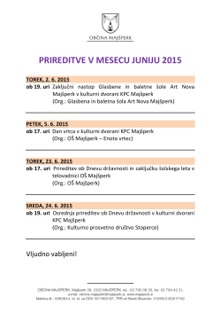 Prireditve junij 2015