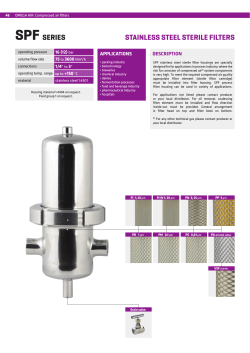 sPF sERIEs sTAINLEss sTEEL sTERILE FILTERs