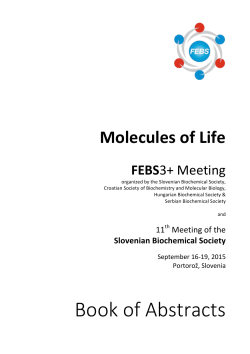 FEBS3+ & SBD Meeting 2015: Molecules of Life [Book of Abstracts]