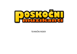 TEHNIČNI RIDER