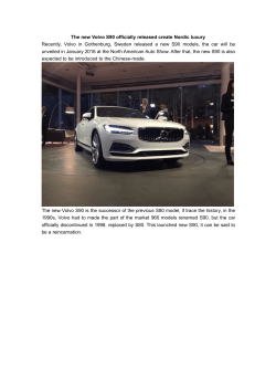 The new Volvo S90 officially released create Nordic luxury