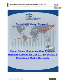 Global Cancer Supportive Care Products Market, 2015 to 2021