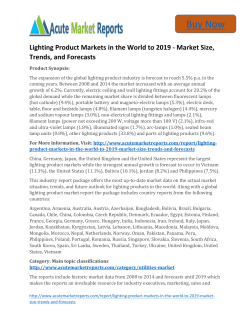 Global Lighting Product Markets in the World to 2019,– Industry Survey,Market Size, Competitive Trends: Acute Market Reports