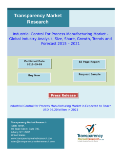 Industrial Control For Process Manufacturing 