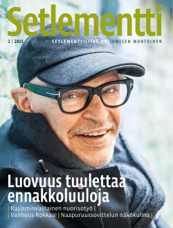 Setlmentti 1 2015 - Suomen Setlementtiliitto
