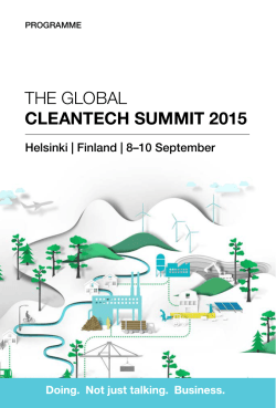 10Sep - The Global Cleantech Summit 2015