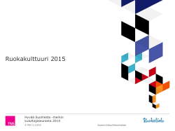 Hyvää Suomesta -merkin kuluttajaseuranta 2015