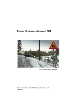Espoon liikenneonnettomuudet 2014/14.8.2015