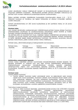 Maksunmääräytymisperusteet 1.8.2014 lähtien
