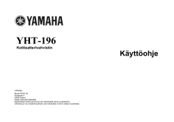 Yamaha YHT-196 käyttöohje