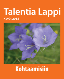 Talentia Lappi nettilehti kesäkuu 2015
