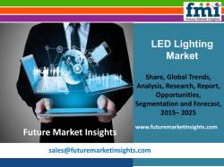 LED Lighting Market Growth, Trends and Value Chain 2015-2025 by FMI