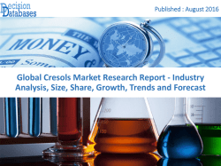 Cresols Market Forecasts and Opportunities Upto 2022