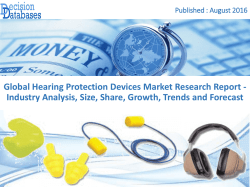 Hearing Protection Devices Market - Global Industry Research Report Upto 2022