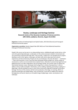Routes, Landscape and Heritage Seminar
