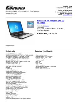 Prenosnik HP ProBook 640 G2 i5-6200U || PDF