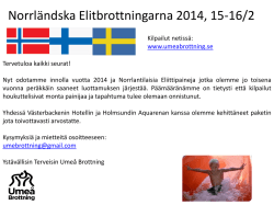 Norrländska Elitbrottningarna 2014, 15-16/2