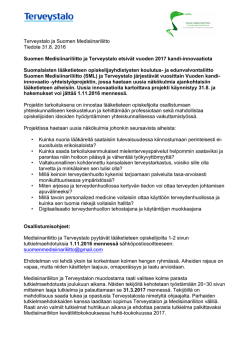 Tiedote pdf-muodossa - Suomen Medisiinariliitto ry