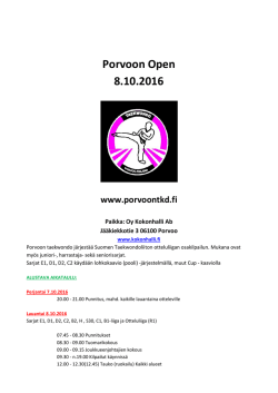 Porvoon Open 8.10.2016