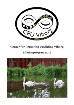 Program efterår 2016 - Center for Personlig Udvikling