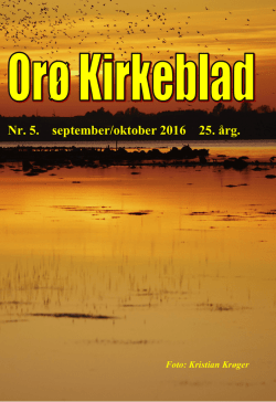 Orø Kirkeblad nr. 5 2016