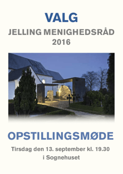 Valghæfte 2016 - Jelling Kirke