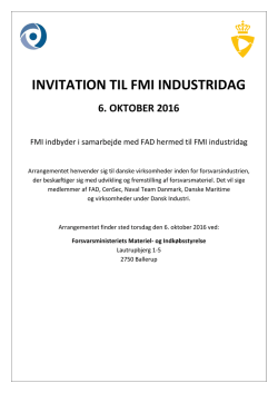 invitation til fmi industridag