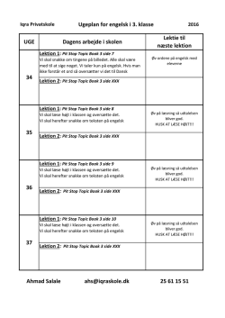Engelsk - Iqra Privatskole