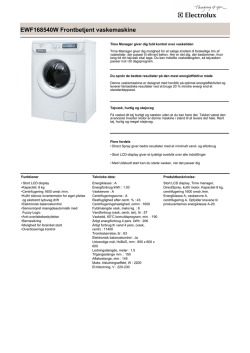 EWF168540W Frontbetjent vaskemaskine