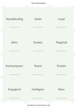 Ressourcekort - Den Motiverende Samtale