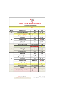 Kalender 2016/17 - Jetsmark Judoklub
