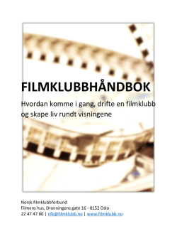 filmklubbhåndbok - Norsk Filmklubbforbund