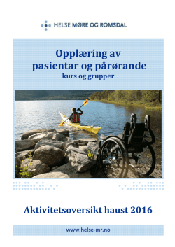 Aktivitetsplan Høst 2016