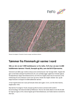 Tømmer fra Finnmark gir varme i nord