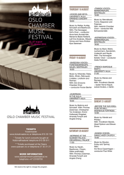 oslo chamber music festival