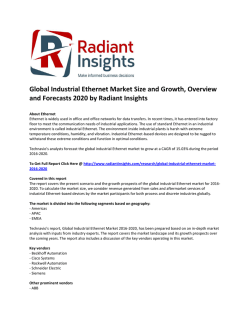 Global Industrial Ethernet Market Share, Cost and Price, Forecasts 2016-2020