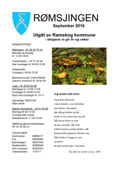 rømsjingen - Rømskog kommune