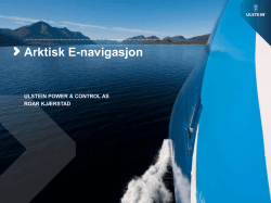 Arktisk E-navigasjon
