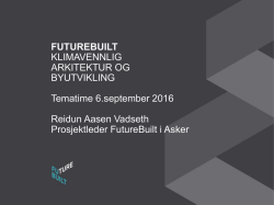 Futurebuilt - Asker kommune