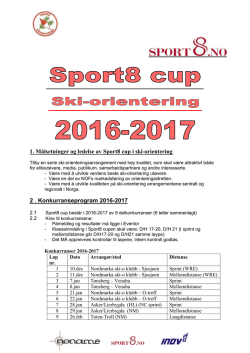 Sport8Cup i skiorientering 2016/2017