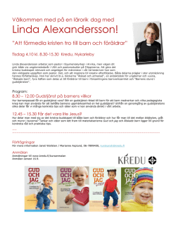 Linda Alexandersson! - KREDU – Kristliga Folkhögskolan i Nykarleby
