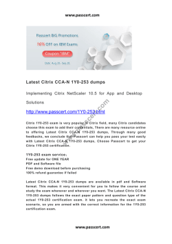 Citrix CCA-N 1Y0-253 dumps