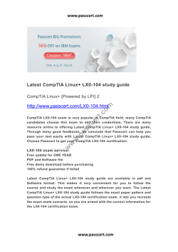 CompTIA Linux+ LX0-104 study guide
