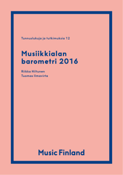 Musiikkialan barometri 2016
