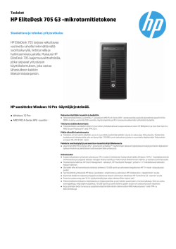HP EliteDesk 705 G3 -mikrotornitietokone