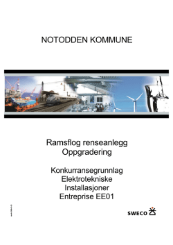 Konkurransegrunnlag elektroentreprise EE01, Ramsflog RA